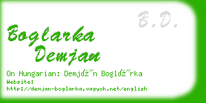 boglarka demjan business card